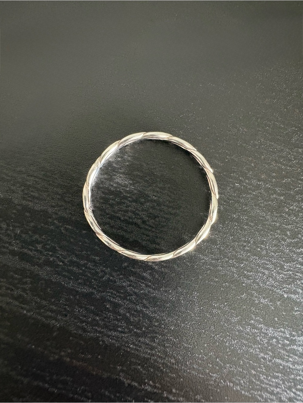 Woven Thin 925 Silver Band Ring - Picture 2 of 5